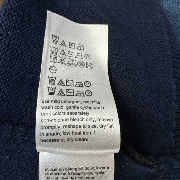 Calvin Klein 1/4 Zip Pullover Sweater, Size Medium, Three-Tone Blue - Picture 7 of 7